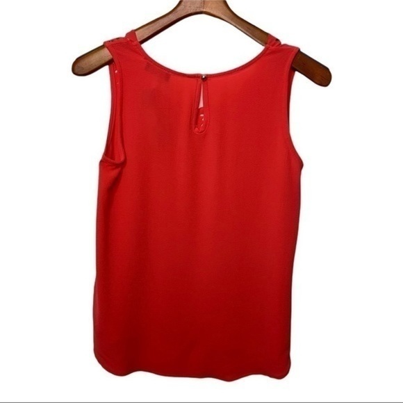 PAPERMOON Stitchfix Lasercut Sleeveless Blouse Coral NWT XS - Picture 5 of 9